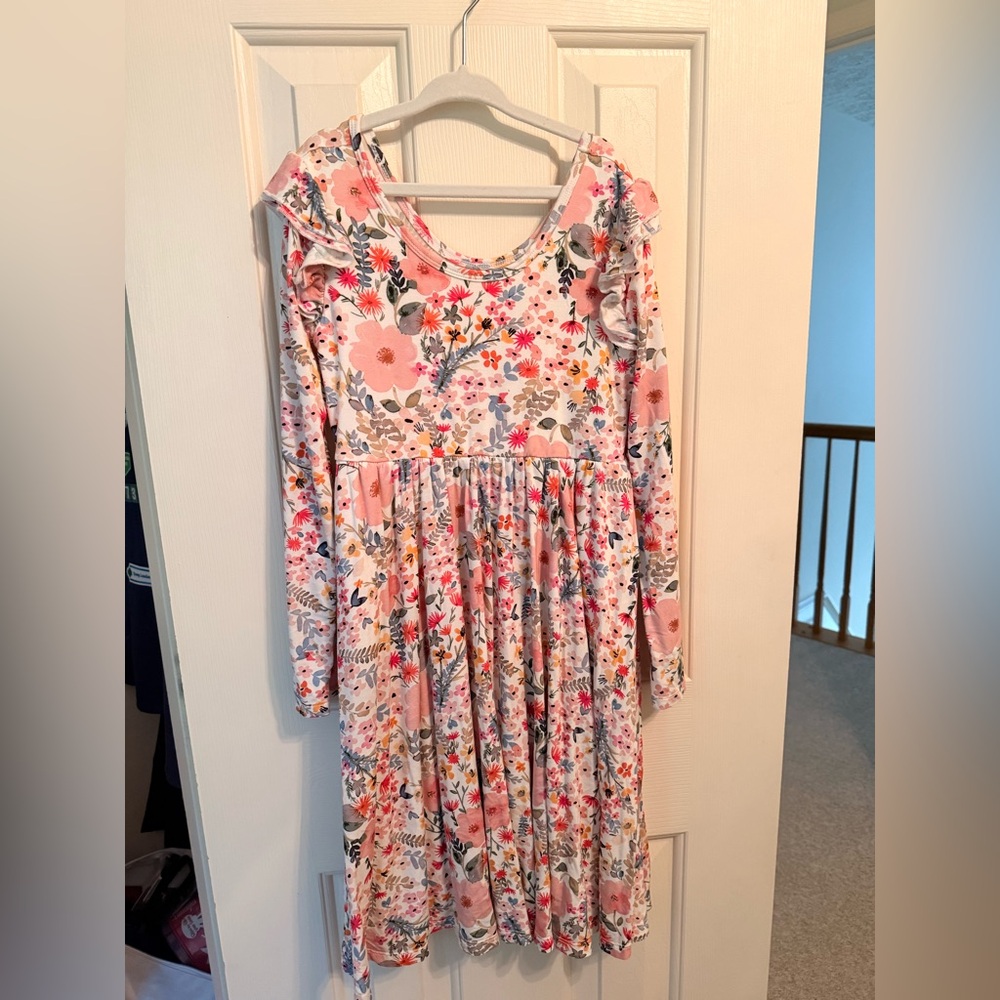 Little Sleepies Floral Long Sleeve Dress size 10